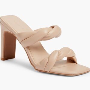 Open Edit | 7.5 Nude Braided Twist Slide Heels Remmy Nordstrom